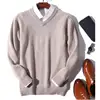 Pullover Men Sweater 2024 Autumn Winter Cashmere Cotton Blend Warm Jumper Pull Homme Jerseys Hombre Mens Casual Knit Sweaters 3