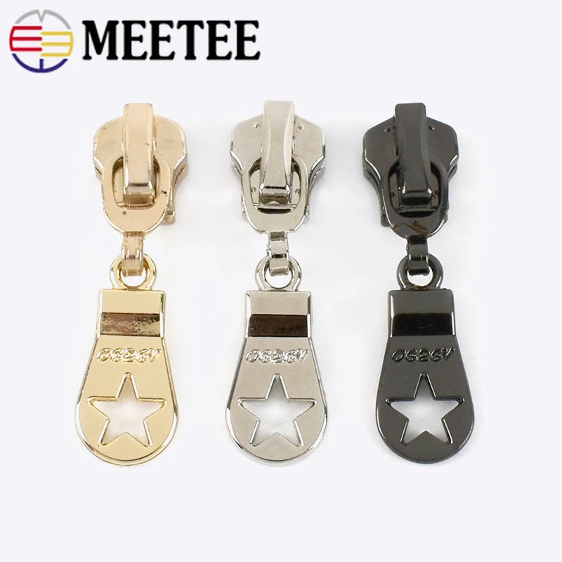 10pcs Auto Locks Zips Head for 5 Metal Zippers Sewing Fashion Zipper