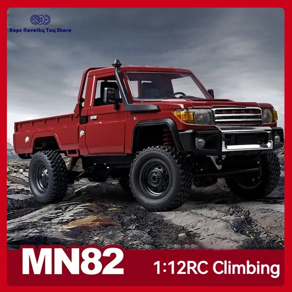 

New MN82 Truck 2.4g 4wd Off-road Crawler 1:12 Full Scale Pick Up Rc Car Controllable Headlights Remote Control Toy Model Gift