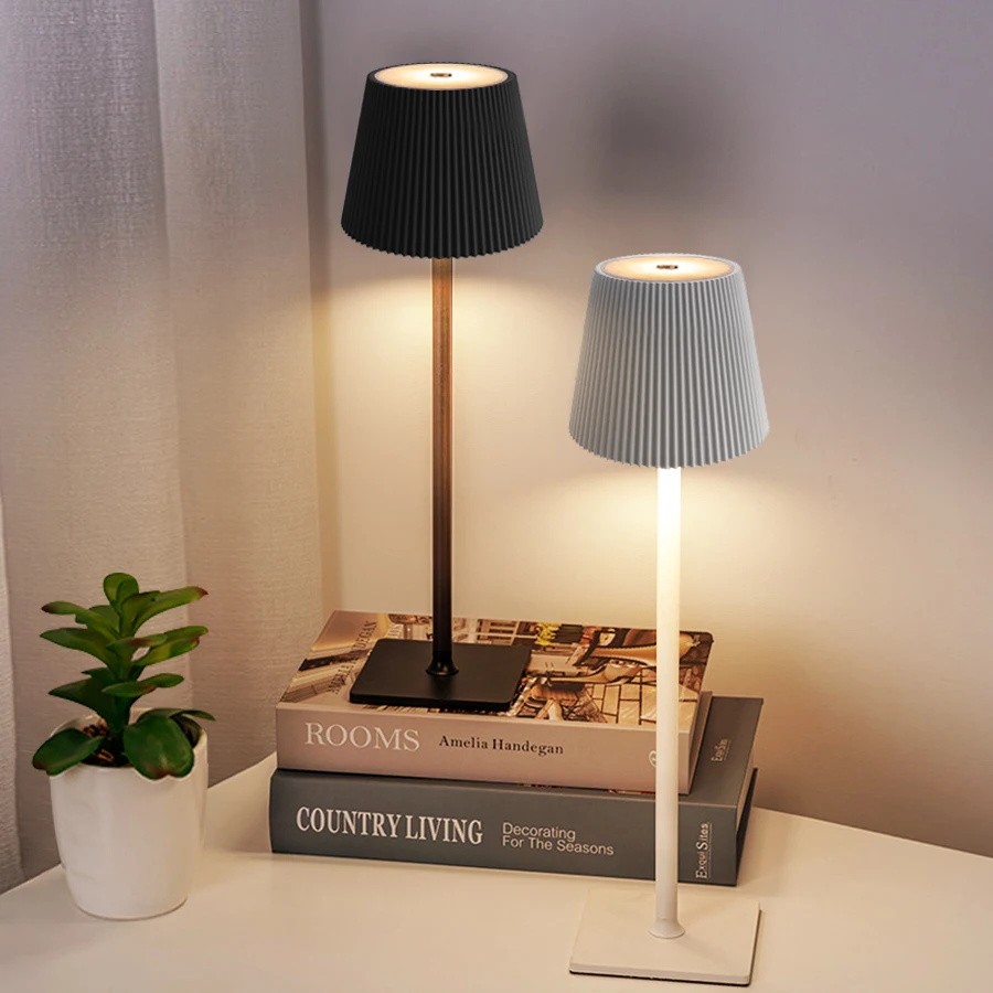 ZMH Lámpara De Mesa Táctil Regulable Con Función De Carga USB Y Pantalla De Tela 95866625