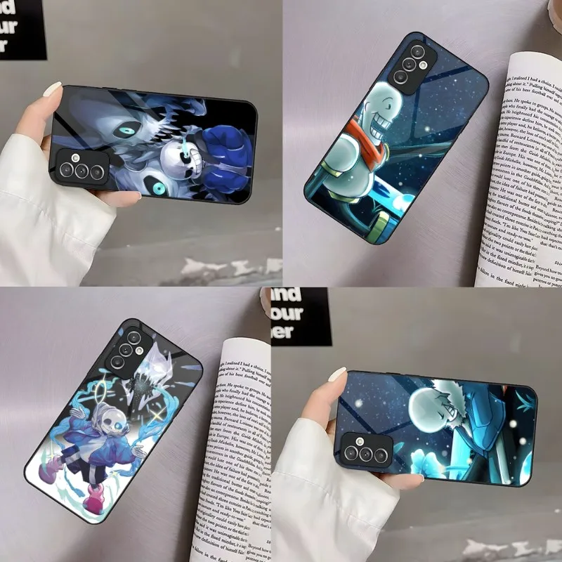 Gioco Undertale Sans Custodia Per Telefono Per Samsung A52 A22 A21 A20 A31 A71 A51 A14 A54 A34 5G Cover Posteriore In Vetro