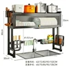 Home Dish Tableware Storage Cabinets Kitchen Sink Rack Sink Dustproof Cupboard Multifunction Kitchen Cabinets with Drain Rack W 6