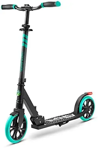 

Kick Scooter - Stand Kick Scooter for Teens and Adults with Rubber Grip at Tip, Alloy Deck, Adjustable T- Handlebar Height, Smoo