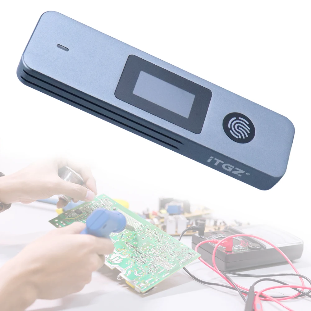 솔리드 스테이트 디스크 박스 10Gbps 외부 인클로저 박스 2230/2242/2280 SSD용 시각적 지문 암호화 SSD 하드 드라이브 인클로저