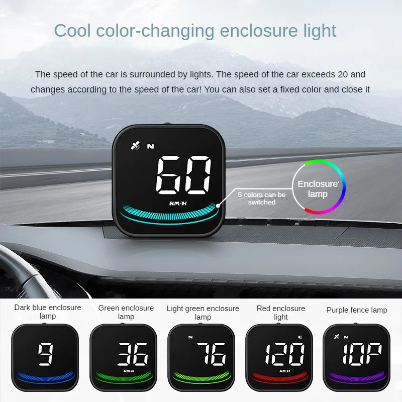 

Car Mounted HUD Head Up Display Car Outdoor GPS Vehicle Speed HD Head Up Display Electronic Display Screen Automotive Supplies