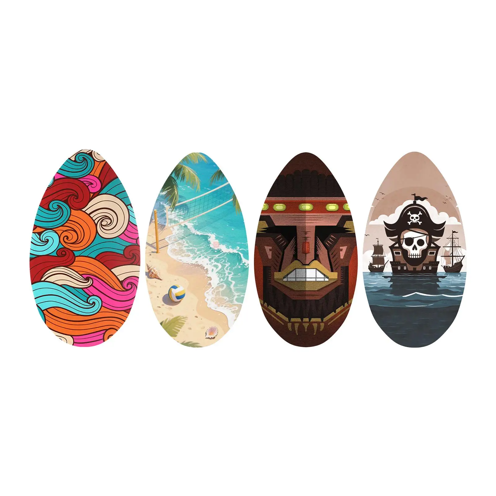 Skimboard Stand up with High Gloss Coat Body Board for Teenagers Kids Adults