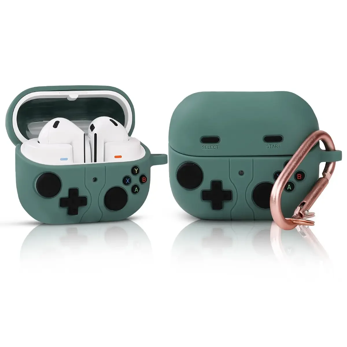 Cute Cartoon Game Design Silicone Protective Case with Keychain and Cleaner Kit