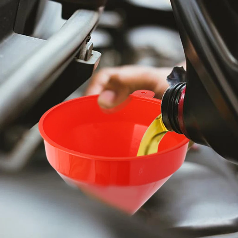 1Pc Universal Telescopic Detachable Refueling Funnel Red Car Motorcycle Engine Oil Filling Equipment Tools Auto Moto Accessories