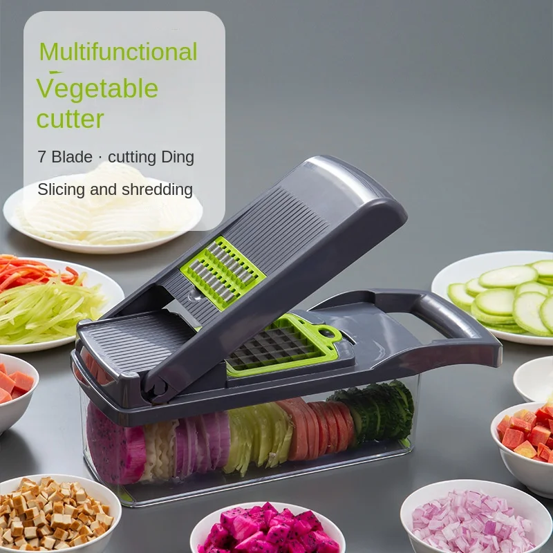 

Vegetable cutter, multifunctional dicer, potato shredder, shredder, shaver, household shredder
