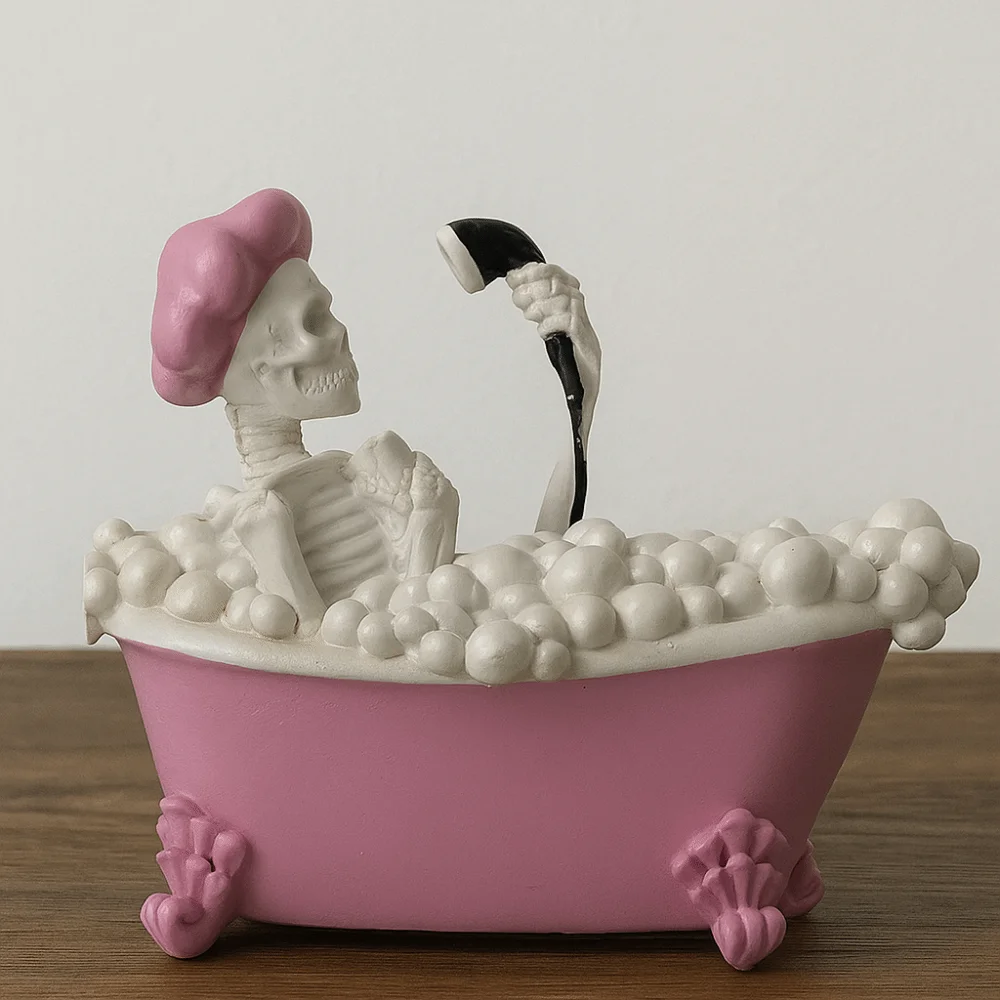 Halloween Themed Resin Ghost Figurine Handicraft Model Cartoon Standing Ghost Ornament Statue Display Ghost Halloween Decoration