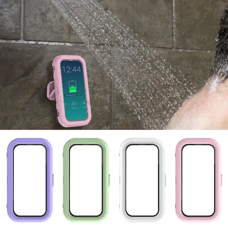 

Shower Phone Holder Waterproof Anti Fog 360degree Rotation Phone Holder With High Sensitivity Touch Screen For Bathroom Kitchen