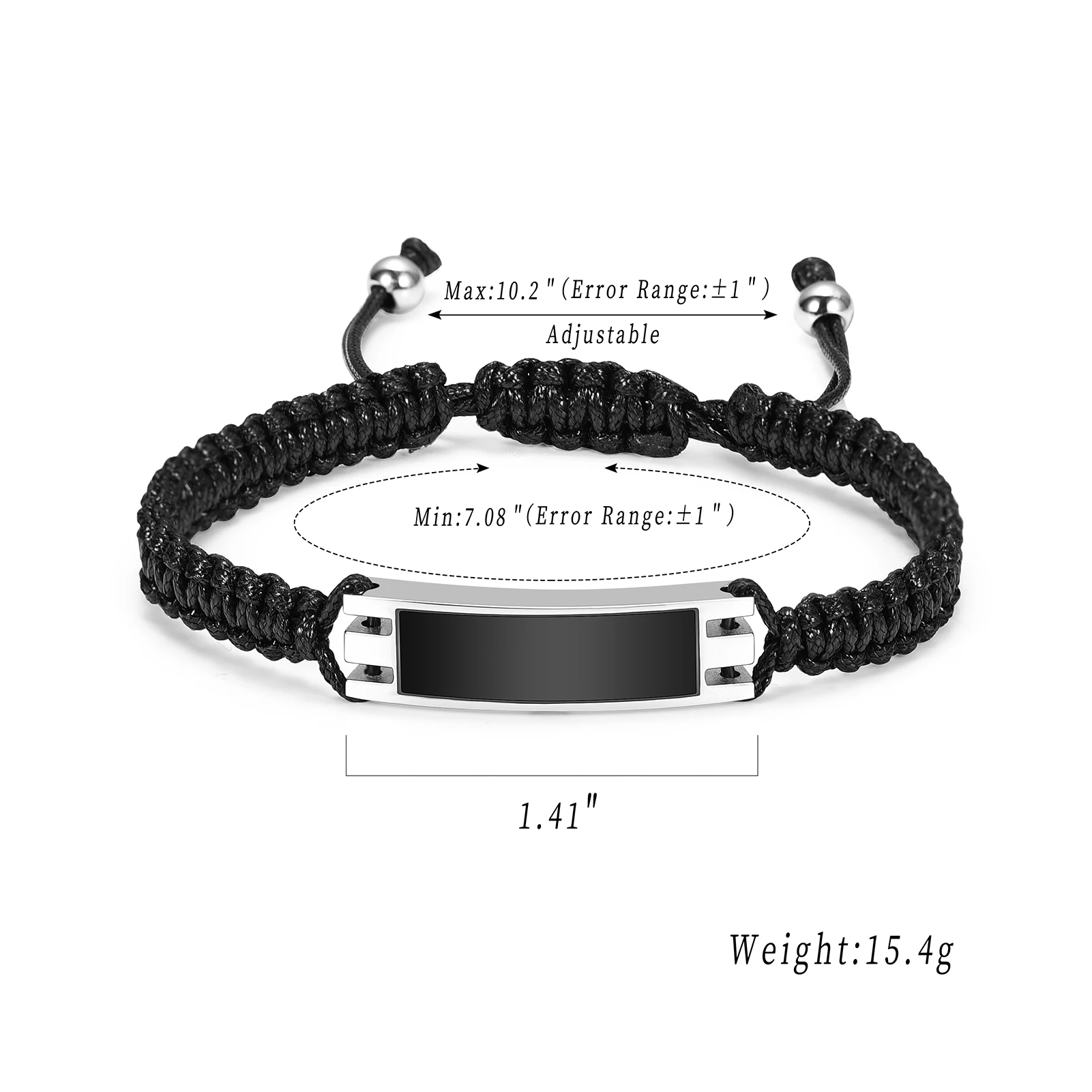 Adjustable Memorial Ashes Bracelet Braided Cremation Bangle Cube Small Urns For Ashes Free Engraving Jewelry Keepsake