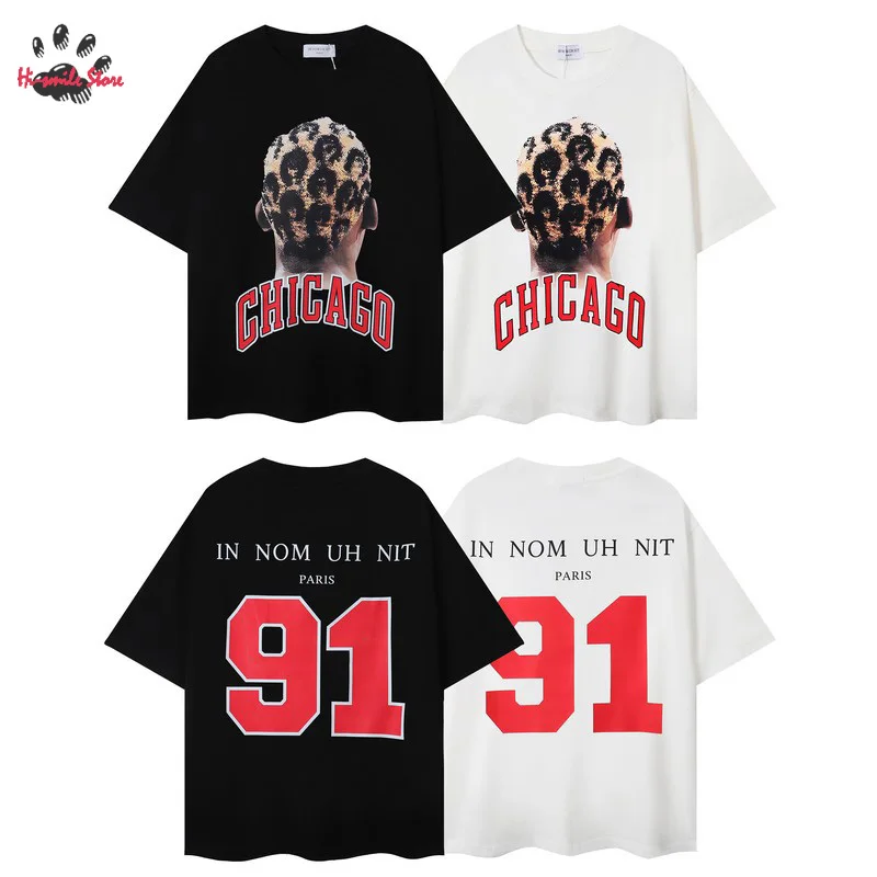 

Высококачественная модная уличная одежда большого размера, черные и белые футболки IH NOM UH NIT 1:1, классические универсальные летние футболки для мужчин и женщин