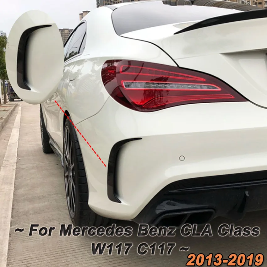 Черный Задний бампер, спойлер, отверстия, Накладка для Mercedes Benz CLA Class W117 C117 CLA200 220 250 260 45 AMG 2013-2019