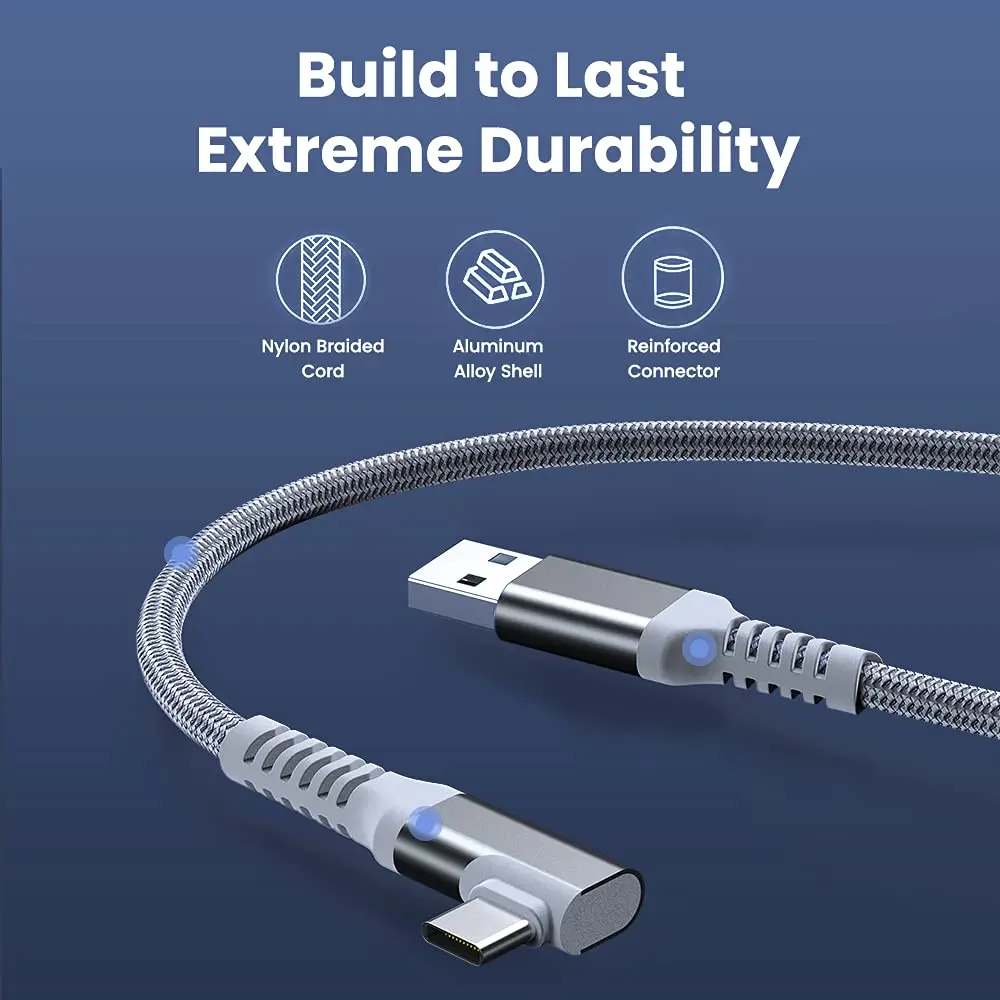 데이터 라인 충전 케이블, 메타 퀘스트 3S /3/2 Pico4 3.0 USB 케이블, C 타입 데이터 전송 USB-A, VR 휴대폰용 C 타입 케이블, 3-5M
