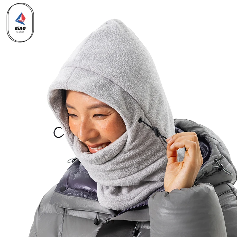 Winter Fleece Hat Men thicker Beanie Hat Ear Protection Knitted Caps Wool Neck Scarf Cap Outdoor Windproof Plush Warm Ski Caps