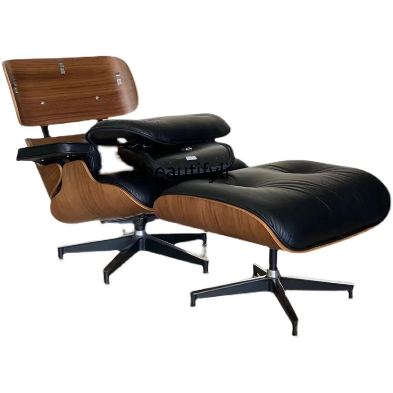 

Lying Chair Genuine Leather Nordic Single Designer Couch Modern Minimalist Rotating Leisure Chair chairs living room