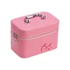 Cute Bow Storage Case Girls Cosmetic Box Large Capacity Home Desktop Organization Women Makeup Brush Cosmetic Tool Portable Kit 6
