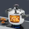 /6.35  Pot, Pressure Cooker, 201 Stainless Steel Pressure Pot, Suitable for Open Fire, Induction Stove, Electric Stove, and Gas 6