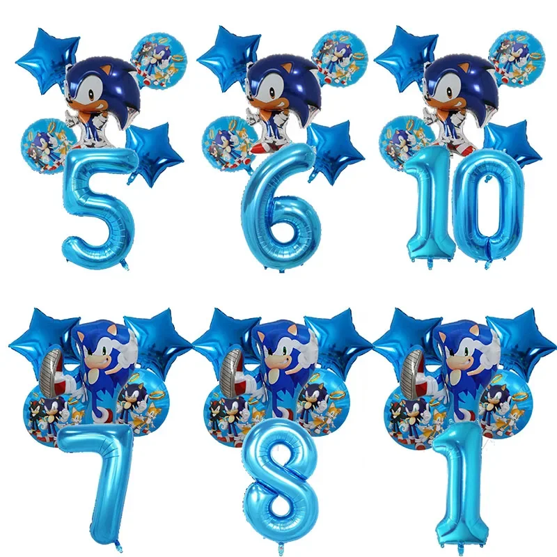 1 Set Ultimate Flash Sonic Birthday Balloons set Sonic The Hedgehog Helium  Globos for Kids boy Birthday Party Decor Baby Shower - AliExpress