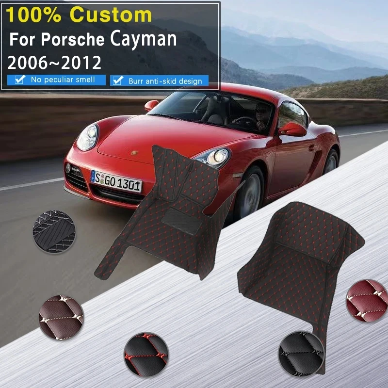 

Car Floor Mats For Porsche Cayman S 987.1 987.2 2006~2012 Leather Car Floor Mat Ceubre Pisos Para Autos Car Accessories Interior