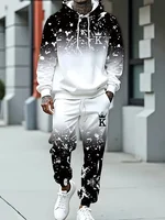 Ensemble de survêtement pour homme, sweat-shirt et pantalon de survêtement, imprimé en 3D, style décontracté, mode, deux pièces, vêtements pour homme, automne 5