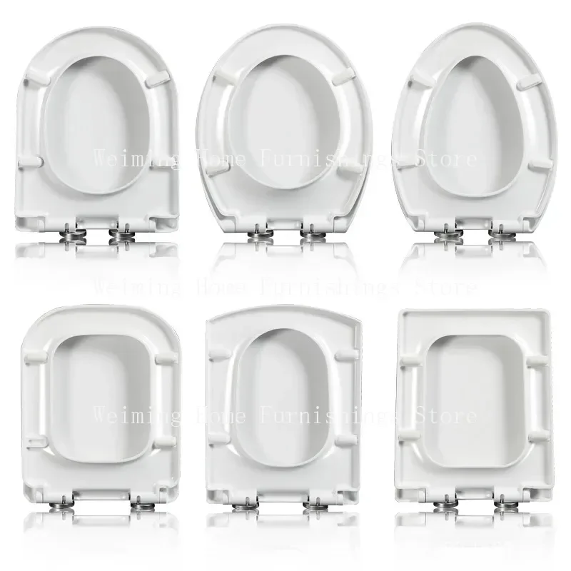 1PC Square Toilet Cover Seat Toilet Cover Slow Down One-Button Quick-Release Household