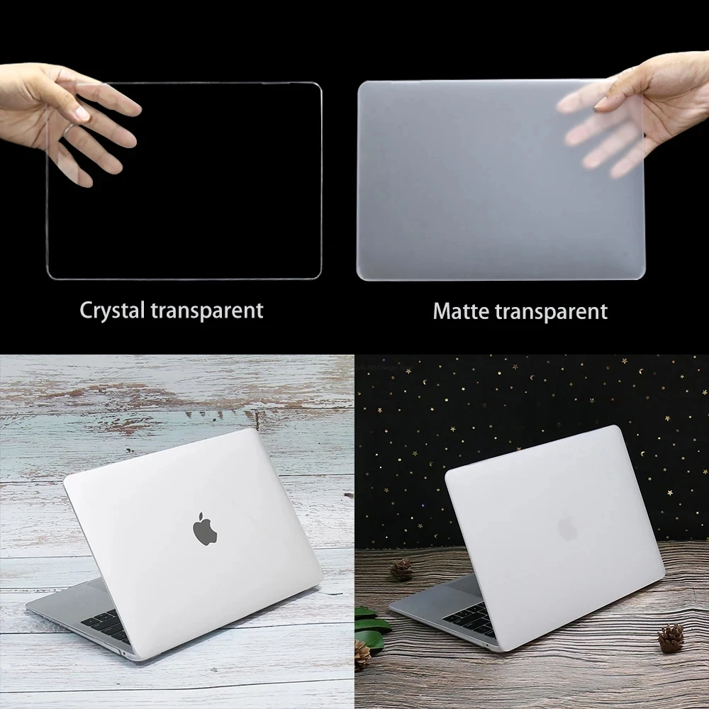 Sleek Matte Transparent Anti-Drop Laptop Case - Hard Protective Cover