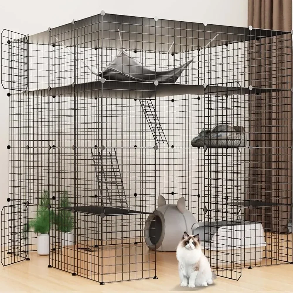 

Large Cage for Cats Products 55L X 55W X 55H Inch Freight Free Pet Supplies House of Cats Dog Cages Transport Big Outdoor Indoor