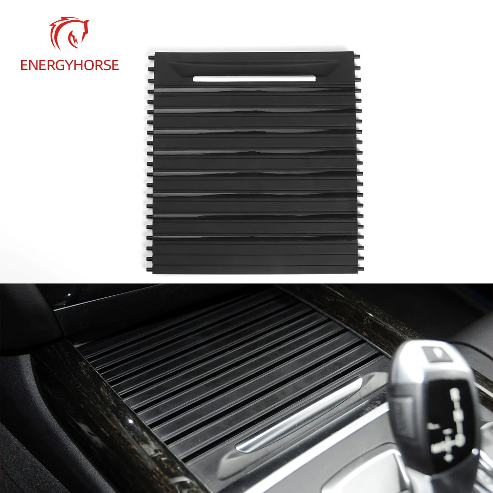 

Center Armrest Console Sliding Shutters Drink Cup Holder Roller Blind Cover Water Cup Holder Panel Cap For BMW X5X6 F15 F16