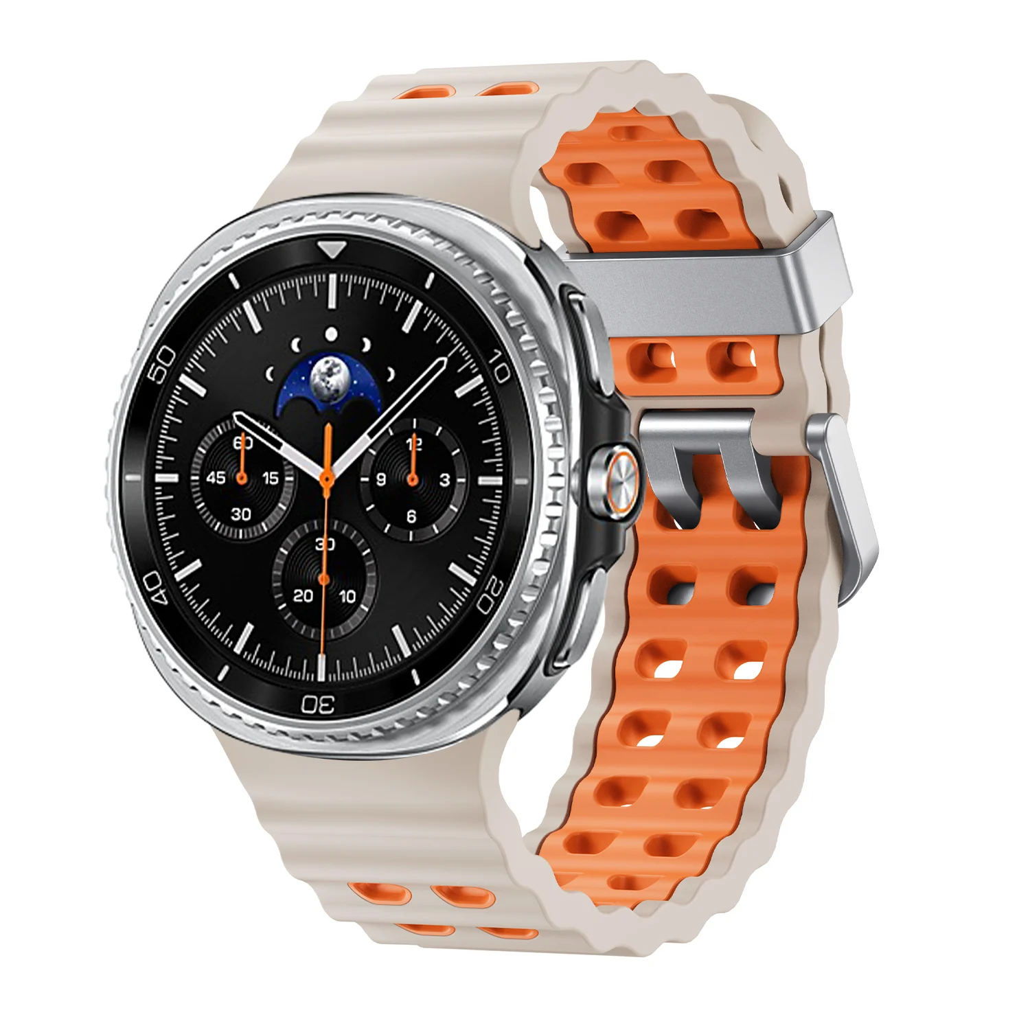 Two-Tone Breathable Marine Silicone Sport Strap