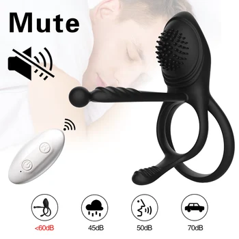 Penis Vibration Ring Cock Prostata Massage Delay Ejaculation Clitoris Stimulator Anal Beads Vibro Panties Sex Toys For Couples 5