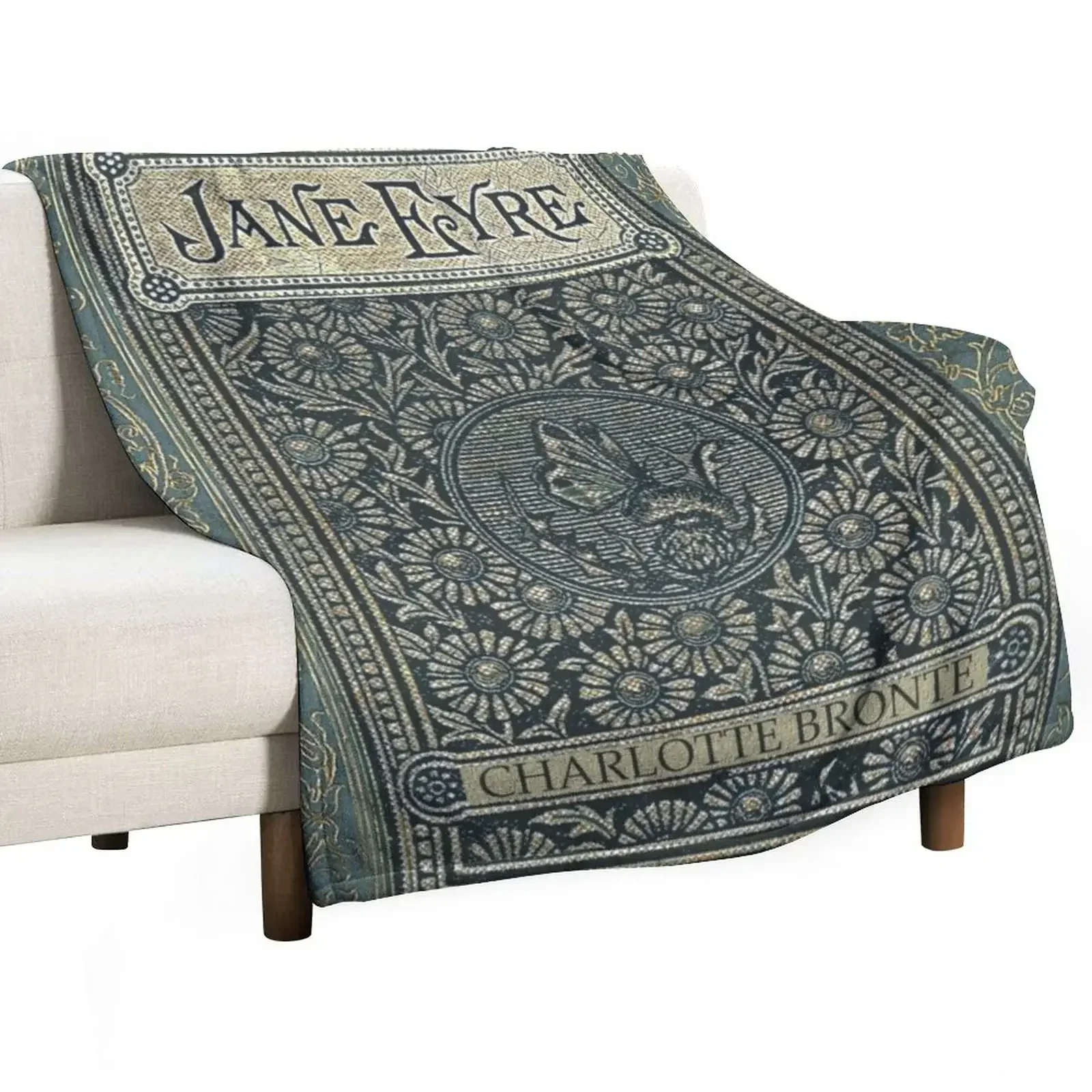 

Jane Eyre Old Book Cover Design Throw Blanket Fashion Sofas Soft Big Blankets