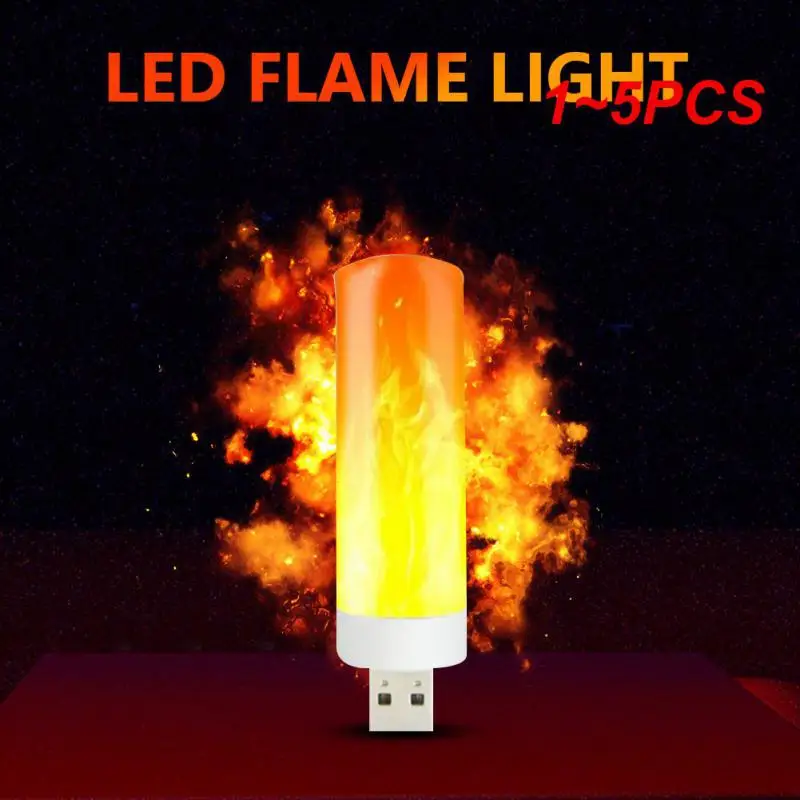 

1~5PCS Night Light USB Flame Light Light Candle Light LED Flame Light USB Atmosphere Light USB Plug Lamp Outdoor Indoor