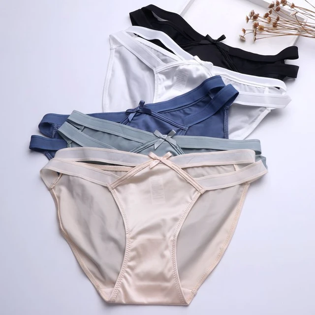 New Elegant Fashion Solid Color Underwear Panties Female Lingerie Hollow  Low Waist Panty Cotton Lining Briefs - AliExpress