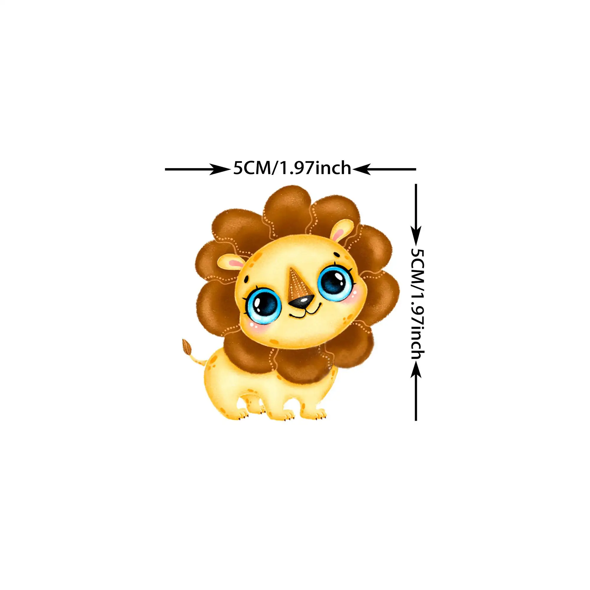 50 PCS 3D Cute Animals Temporary Tattoos For Men Women, Cartoon Animals Lion Dog Cat ZOO Fake Tattoo Sticker Kids Birthday Gifts 2