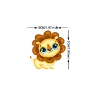 50 PCS 3D Cute Animals Temporary Tattoos For Men Women, Cartoon Animals Lion Dog Cat ZOO Fake Tattoo Sticker Kids Birthday Gifts 2