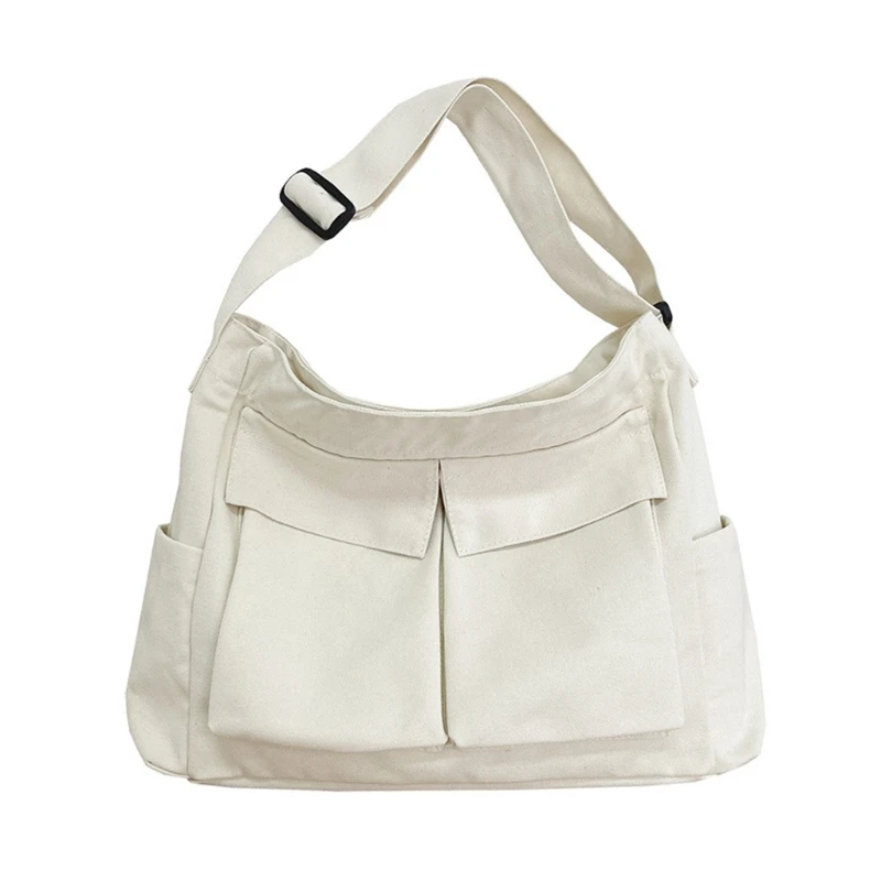 

Женские и мужские эстетические однотонные холщовые сумки-тоут, сумка через плечо, большая вместительная сумка на плечо, сумки с