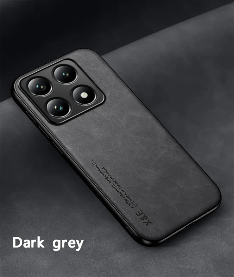 Leather Magnetic Case with Camera Lens Protection