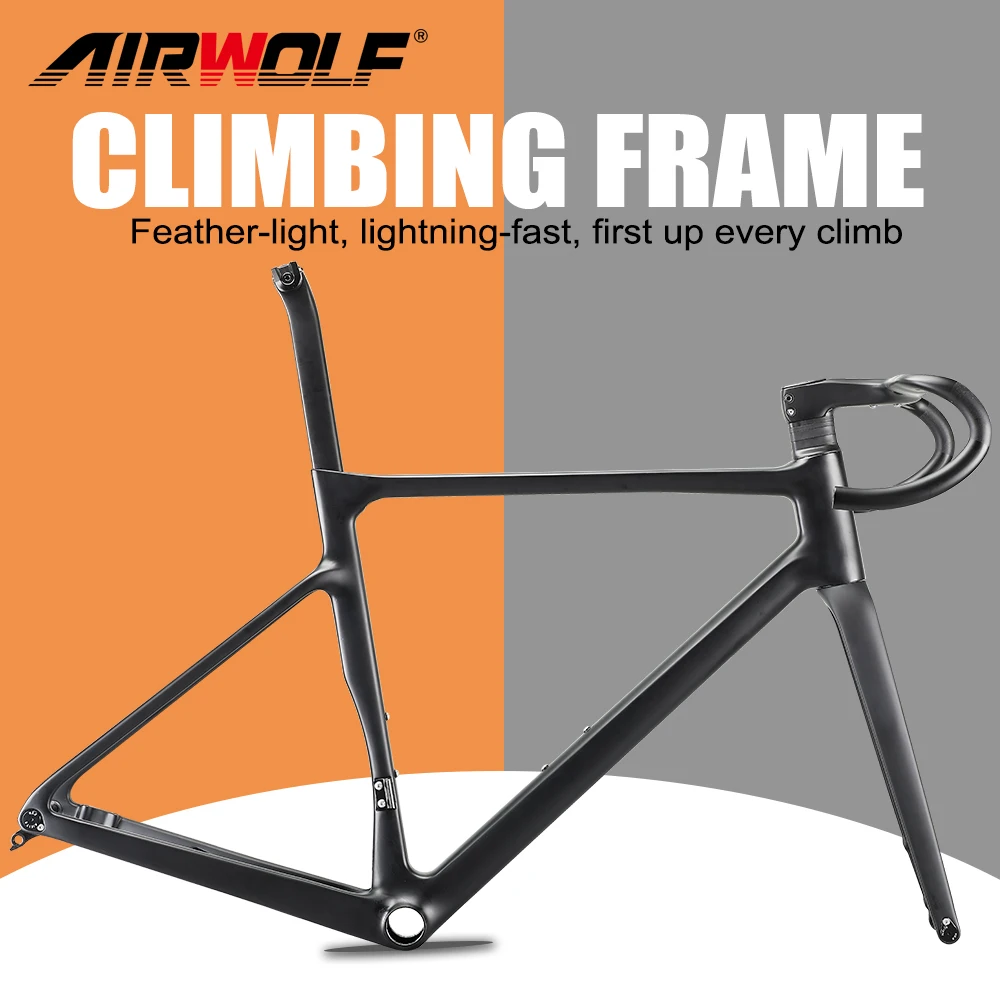 Carbon Bike Frameset Carbon Road Frame Disc Brake 997g Max 700*38C Road Bicycle Frameset Full Internal Cable 49-58cm