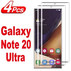 Premium Curved Tempered Glass Screen Protector with Four - Sided Adhesive - 2/4 Pack - 2 Pieces (For Note 20 Ultra)