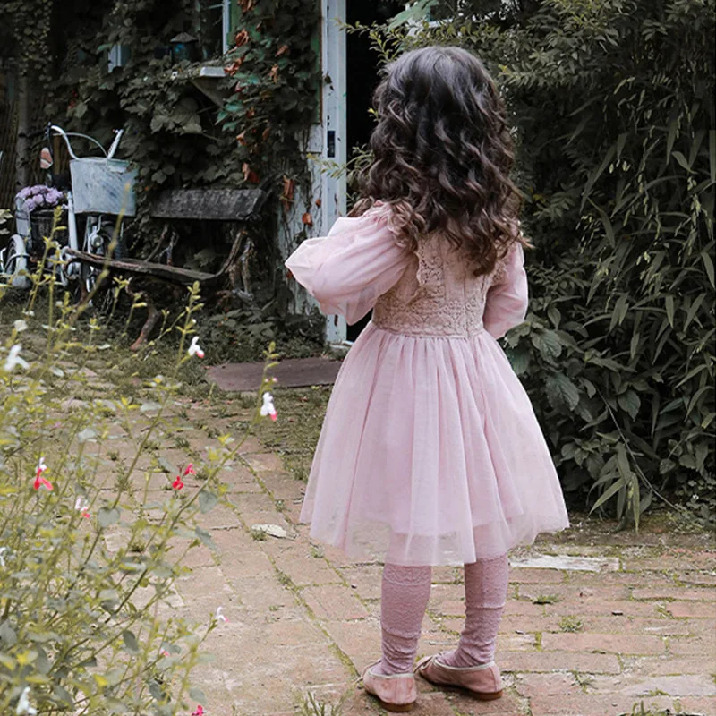 Toddler Girl Birthday Dress With Cake Embroidery - Smocked Puff Sleeve Princess Party Outfit