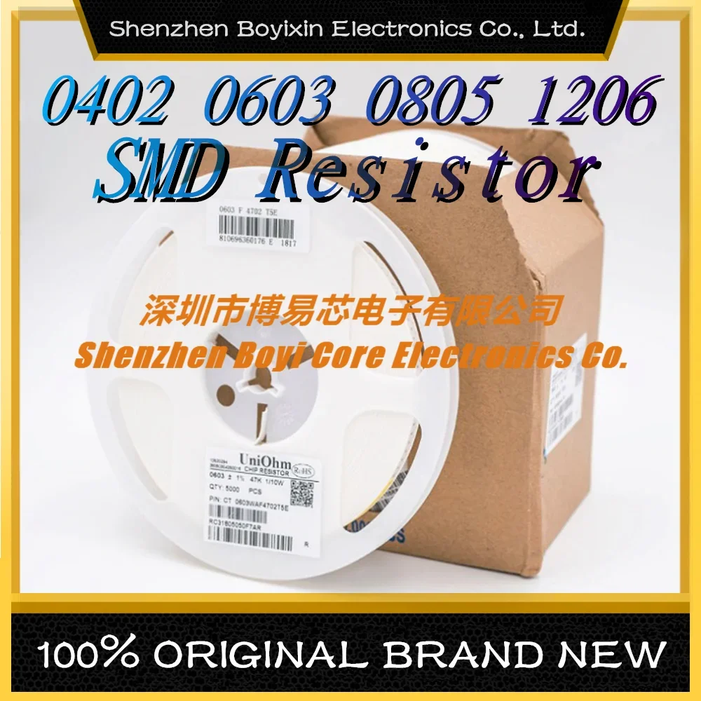 5000PCS 0402 0603 0805 1206 1% SMD resistance 1R 3R 4.3R 5.2R 6.8R 7.5R  1K 2K 3K 4.3K 5.1K 5.6K  10K 20K 30K 43K 100K 200K 470K resistência de smd 1% 0402 0603 0805 1206 1r 3r 4 3r 5 2r 6 8r 7 5r 1k 2k 3k 4 3k 5 1 k 10k 20k 30k 43k 100k 200k 470 100 pces