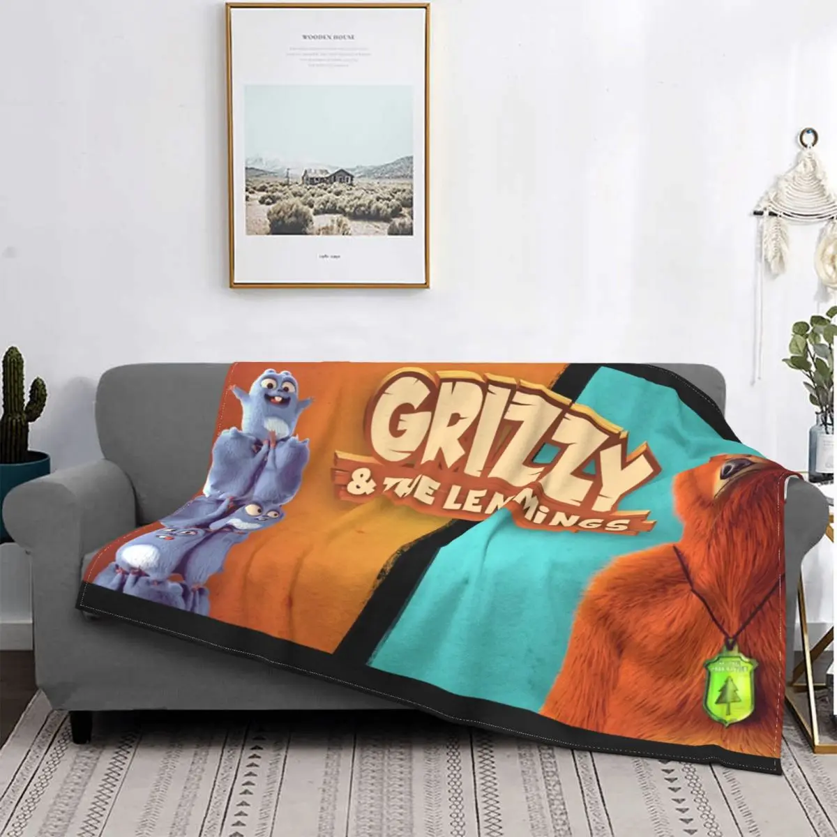 

Grizzy And The Lemmings Season 2 Knitted Blanket Flannel streaming child Super Soft Throw Blankets for Airplane Travel Bed Rug
