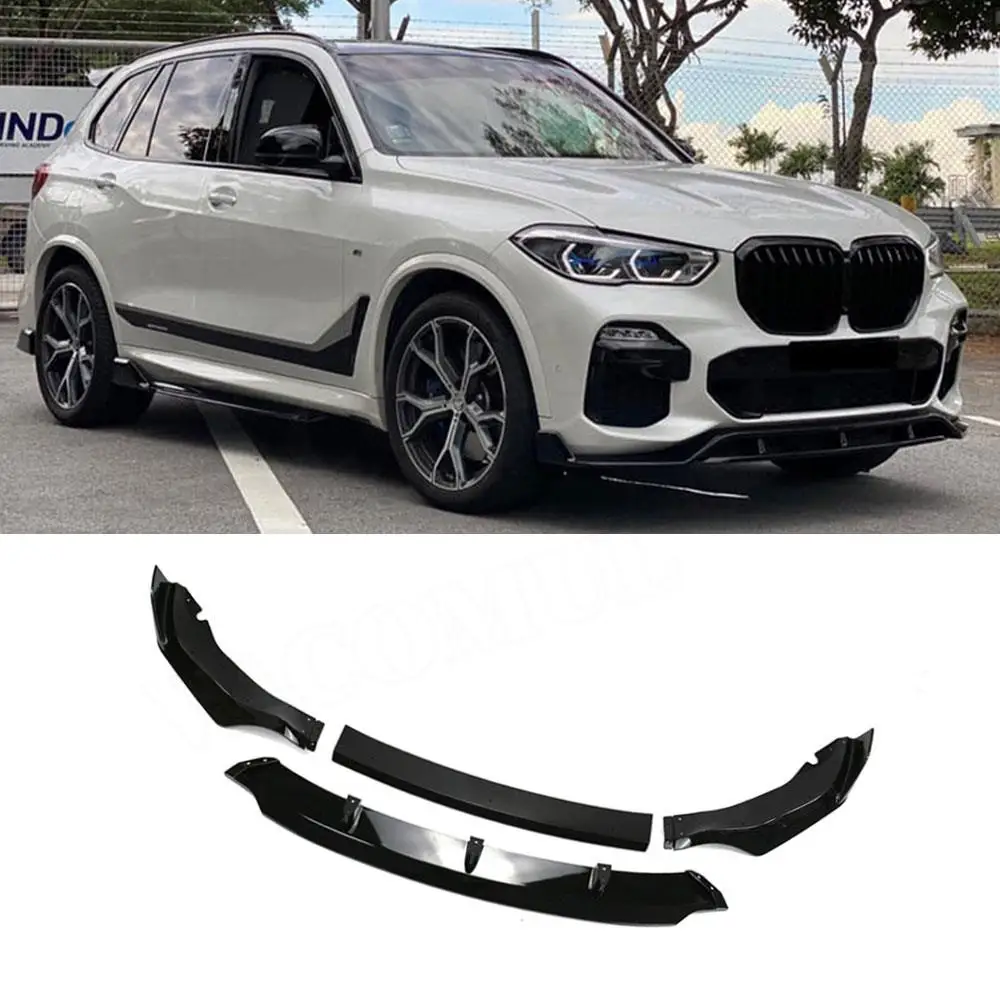 

Carbon Fiber 4Pcs Front Bumper Lip Splitter Spoiler for BMW X5 G05 M sport 2019+ Car Styling