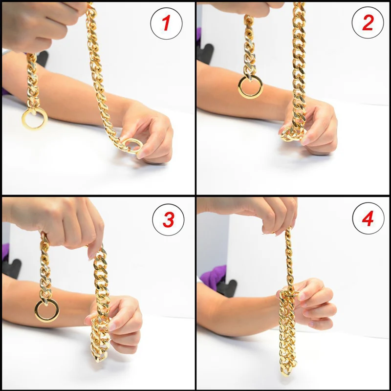 Dog Choke Chain Collars for Large Dogs Pitbull Bulldog Durable Stainless Steel Dog Slip P China dog collar,pet collar