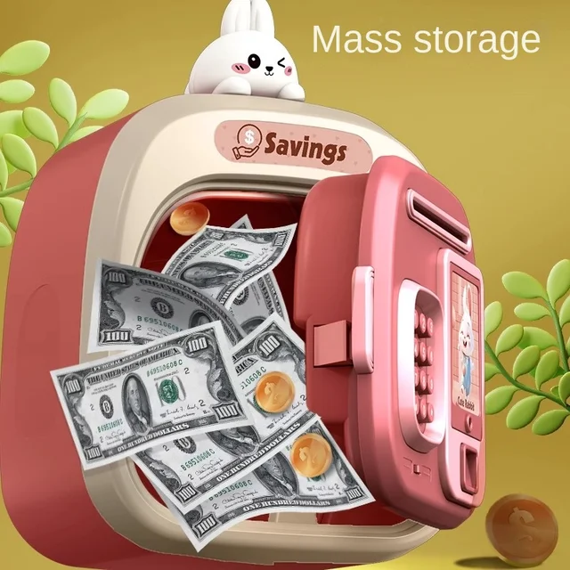 Savings jar with large capacity, automatic money roll, multifunctional automatic sensing, money roll puzzle toy 5