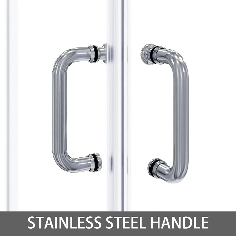 Corner Shower Enclosure 36. D. X 36. W. X 72. H, Double Sliding Shower Door with 1/4 in. Corner Shower 6