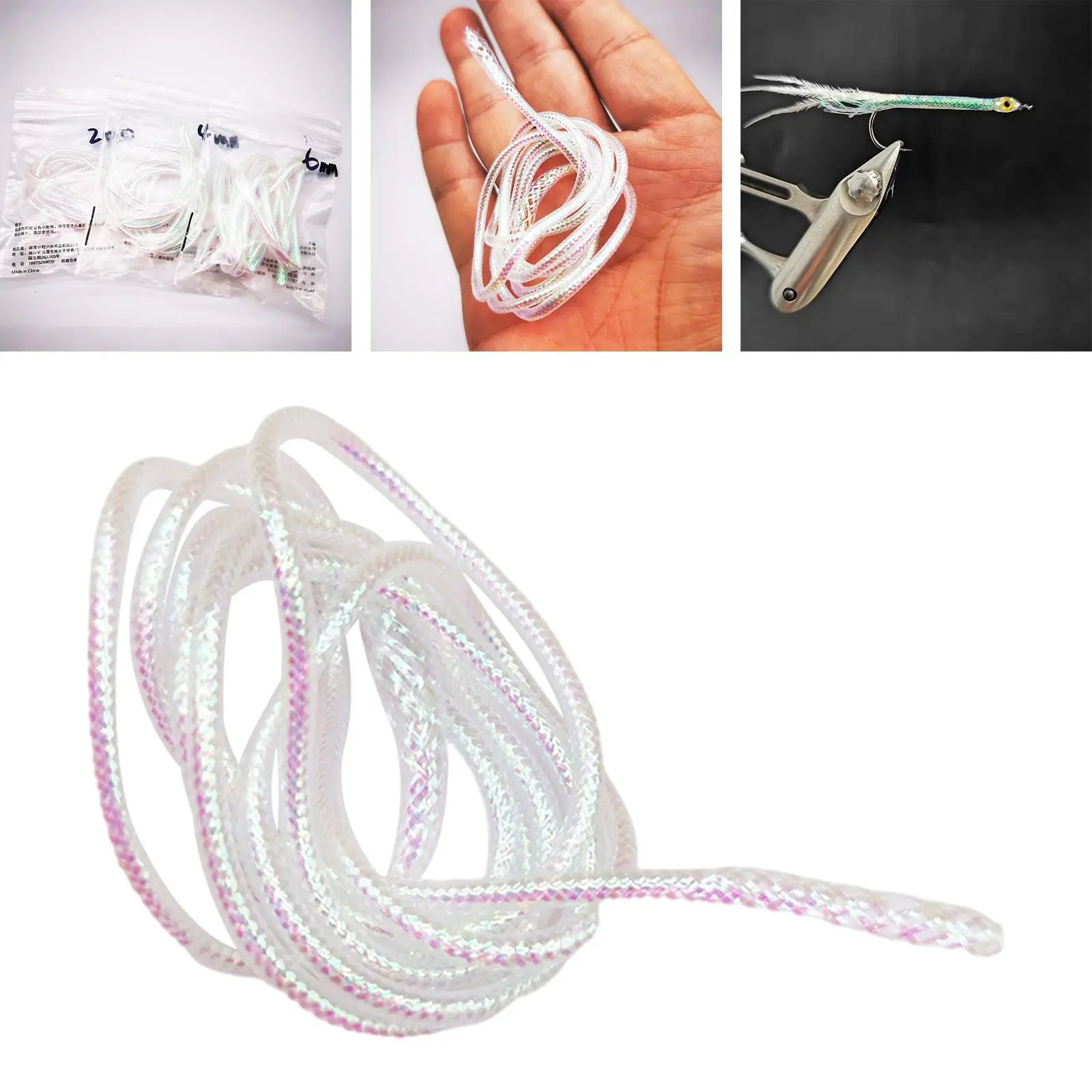 Round Pearl Mylar Braided Tubing Nylon Fly Tying Tool Fishing Materials Mesh for Freshwater Streamers 2mm 4mm 6mm Round Pearl Mylar Braided Tubing Nylon Fly Tying Tool Fishing Materials Mesh for Freshwater Streamers 2mm 4mm 6mm