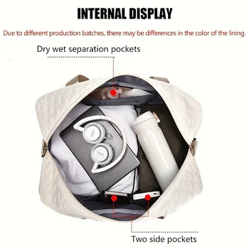 1Pcs WomenTravel Handbag Large Capacity Travel Luggage Portable Suitable Short Long Distance Travel Fitness Storage Bag 5